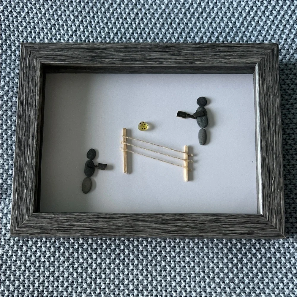 Pickleball Pebble Art Wall Decor
